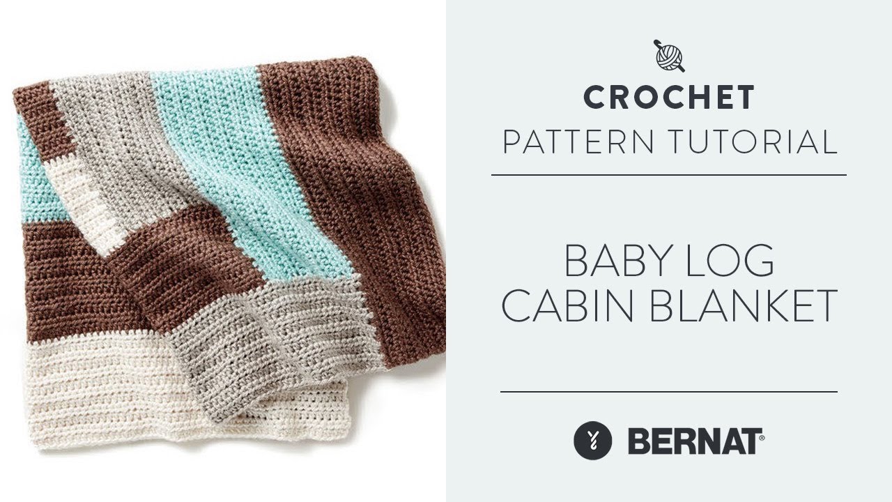 Baby Log Cabin Blanket | Easy Crochet Pattern with Bernat Softee Baby Chunky