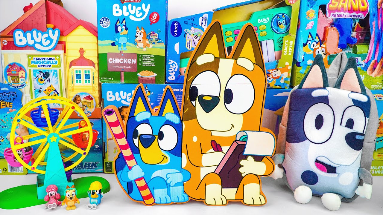 Bluey Toy Collection Unboxing Review 💙 Mystery Chilli and Bluey Box & Ferris Wheel Playset