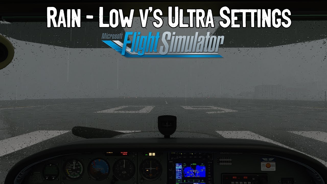 Ultra Realistic Rain in Microsoft Flight Simulator- Low v's Ultra Graphics comparison (MSFS2020)