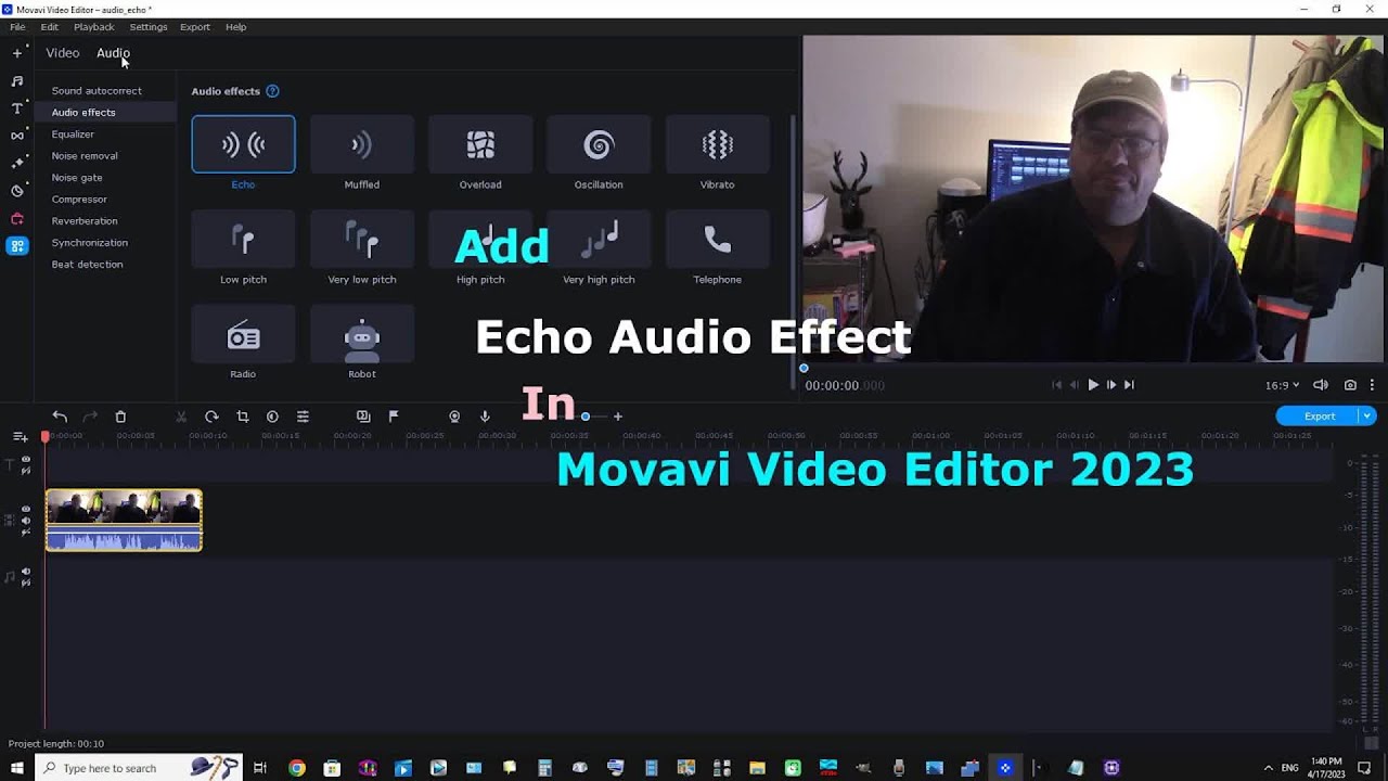Add Echo Audio Effect In Movavi Video Editor 2023