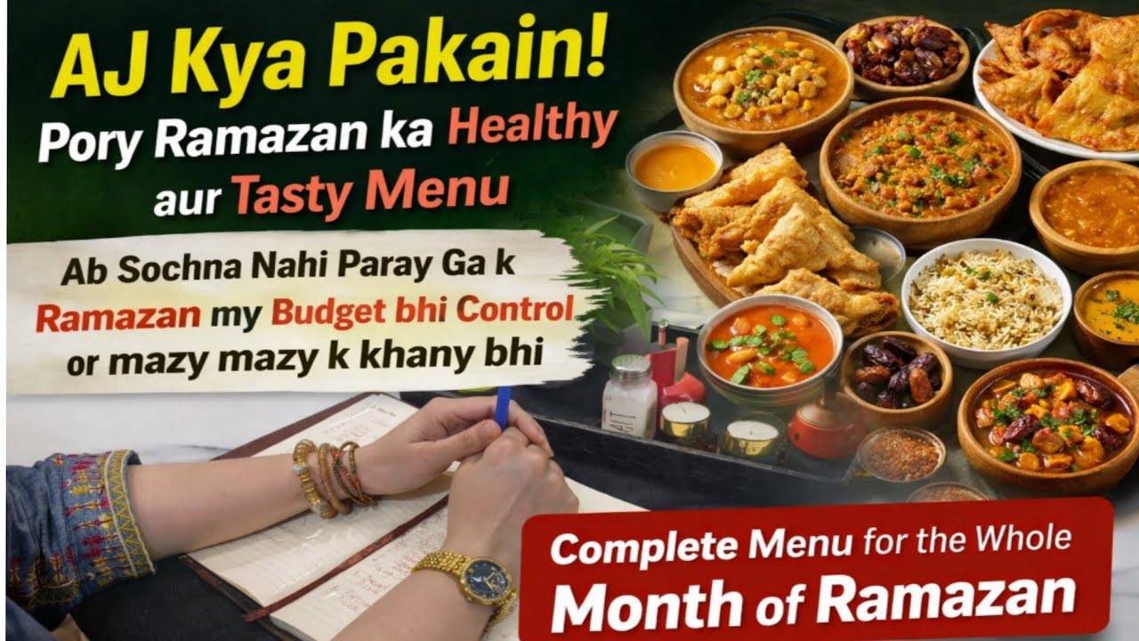 AJ Kya Pakain? 🌙 Complete 30 Days Ramadan Menu | Budget Friendly & Healthy Recipes