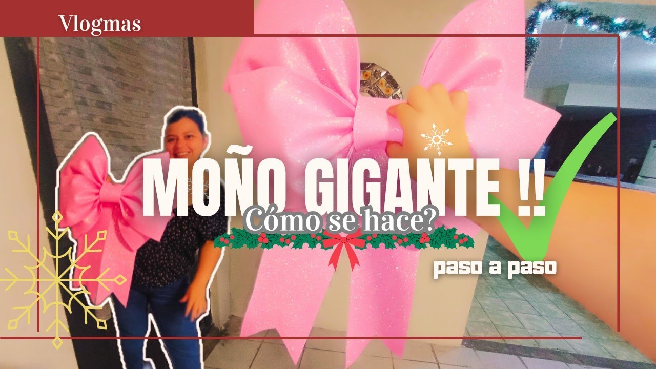 Moño Gigante de Fomi Para el Pino de Navidad 🎄✅ Paso a Paso | Vamos a Redecorar el pino de navidad 🎄
