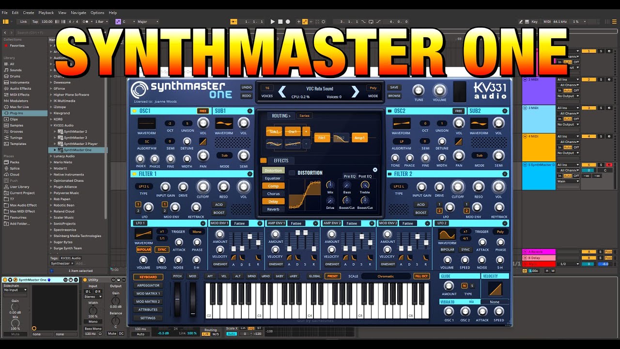 SynthMaster One — БЕСПЛАТНО для ПК и Mac до 4 января 2026 года — часть зимней распродажи KV331 Au...