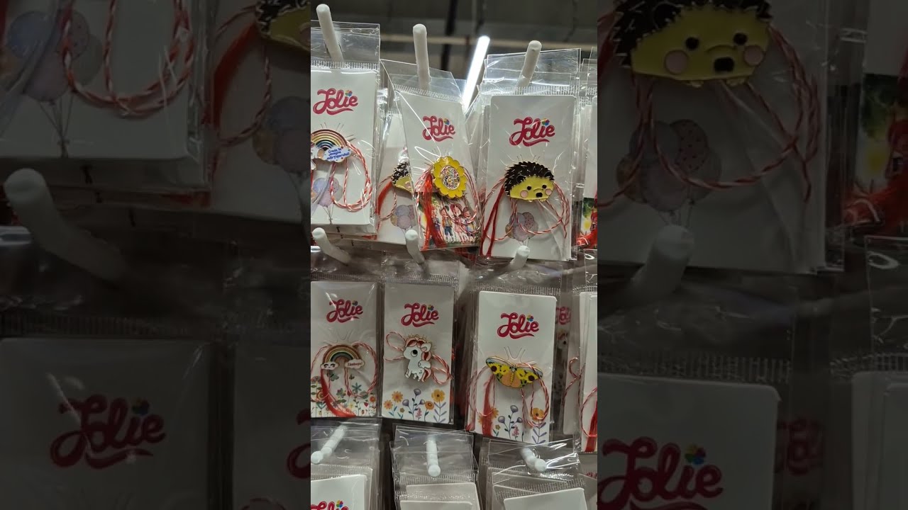 Martisoare la Auchan (nu inteleg de ce unele au doar fir rosu si nu alb cu rosu)