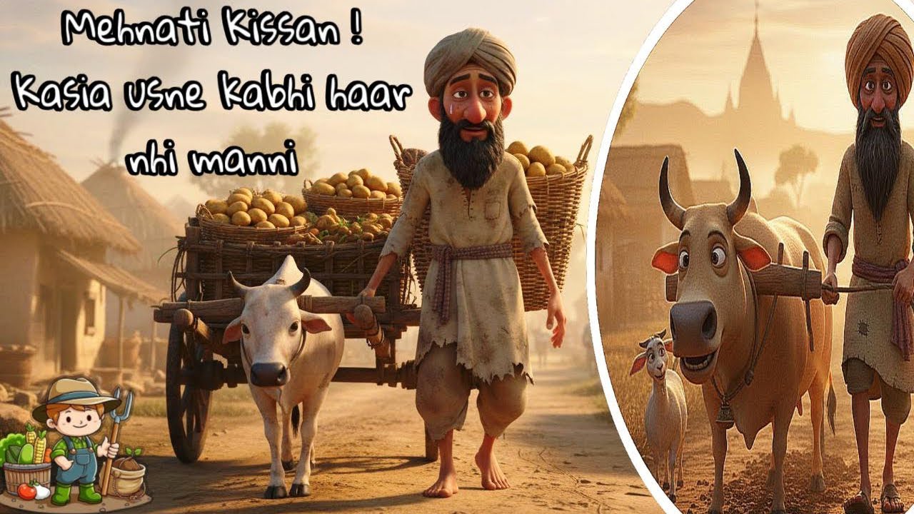 मेहनती किसान 🌾 मेहनती किसान ने बदली सबकी सोच: धान के साथ और भी फसलें उगाओ/ Hindi stories/Kisaan