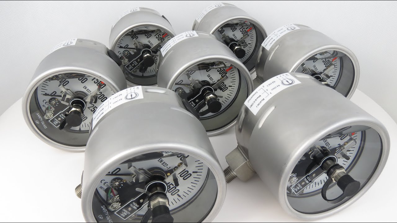 PRE4L | Contact Pressure Gauge, Lower Mount (Cable Terminal Box) with Liquid Filled, Large Amount