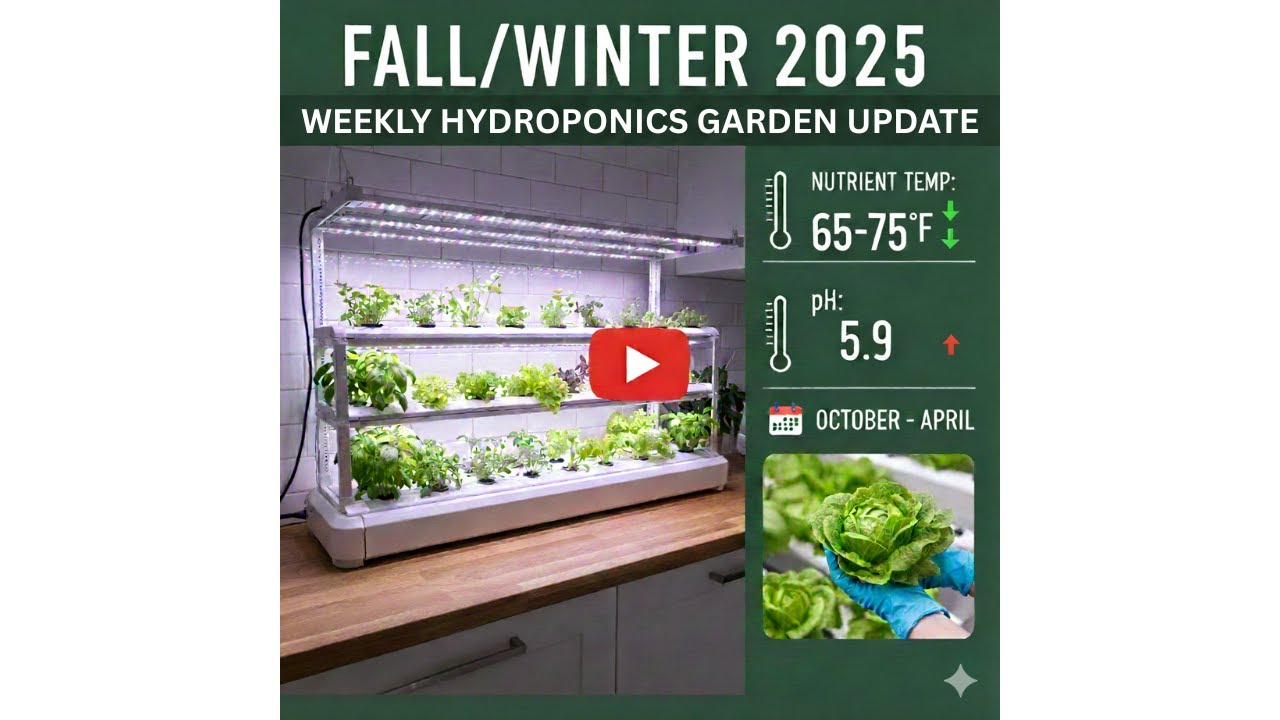 💧6 Week Hydroponics Update: Fall/Winter 2025 Grow Season 🌱