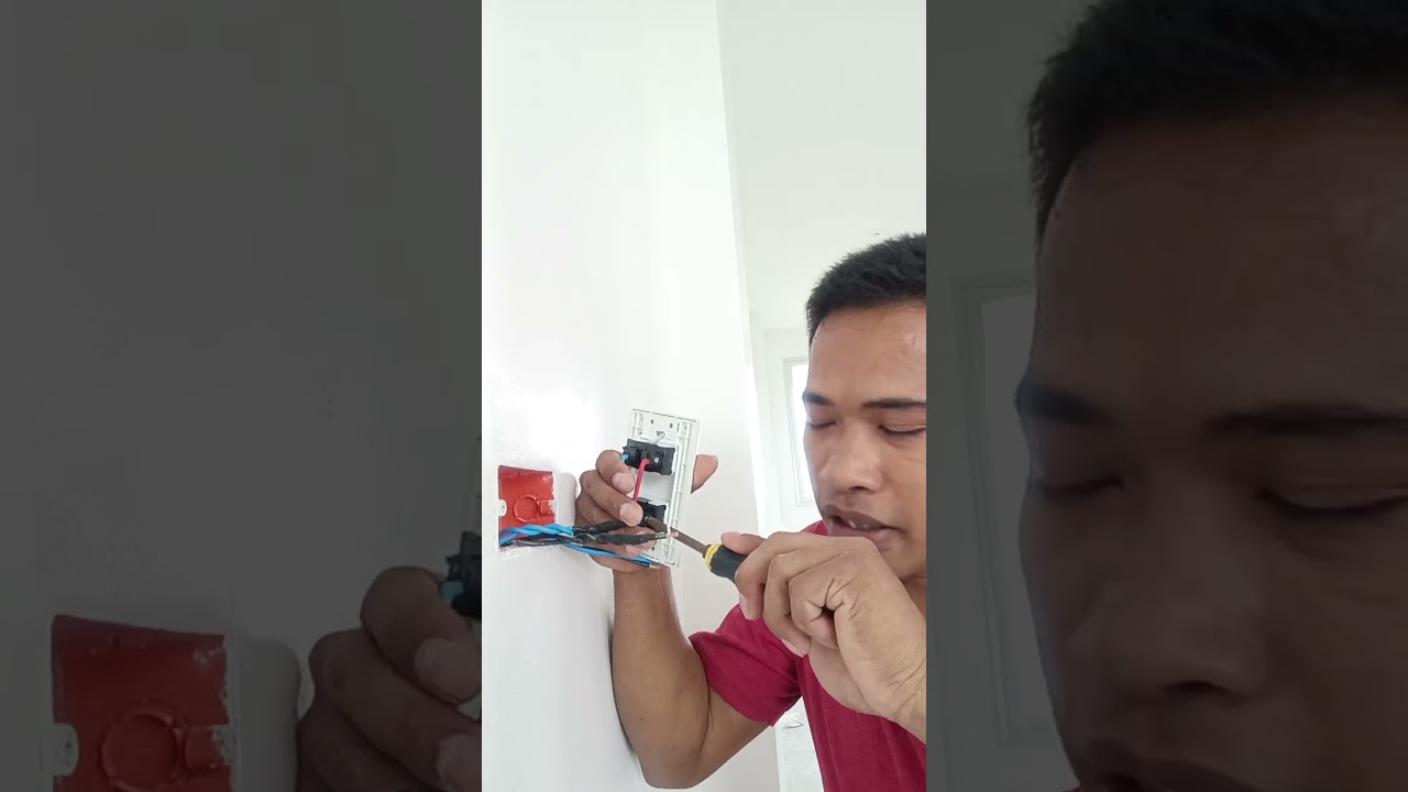panoorin NYO guys GANITO lang pala mag install NG 2gang outlet basic #pls#subcribe#like #and#share