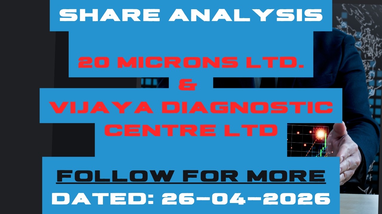 20 Microns & Vijaya Diagnostics Share Analysis 🔥 Next Multibagger or Trap? | Levels & Zones