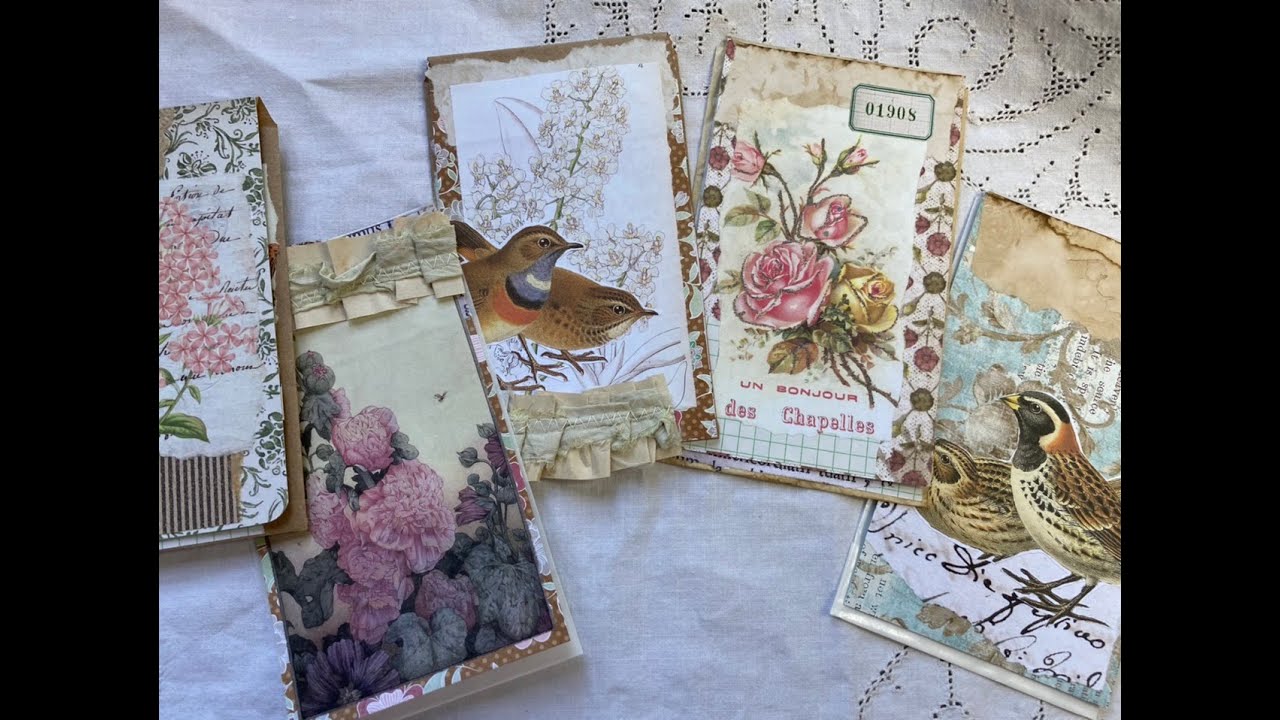 Junk Journal mass making and stash busting scrapbooking bits paper bag tucks with flip for journals