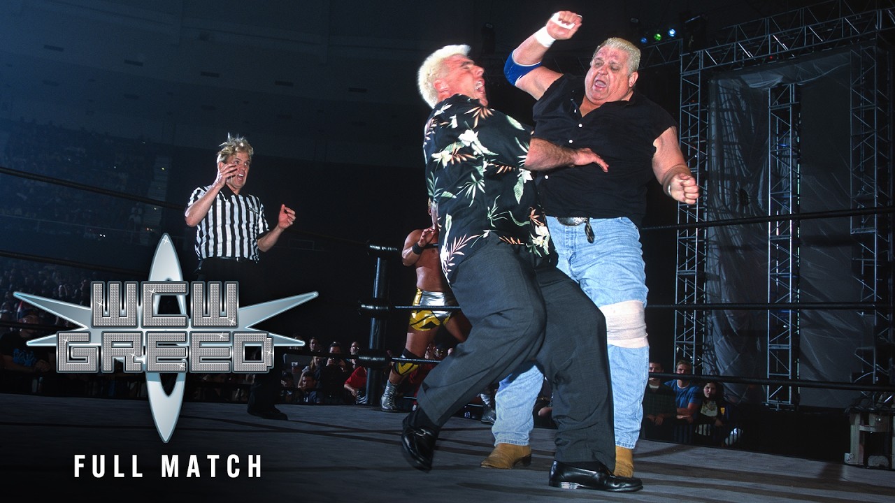 FULL MATCH: Dusty Rhodes & Dustin Rhodes vs. Jeff Jarrett & Ric Flair: WCW Greed
