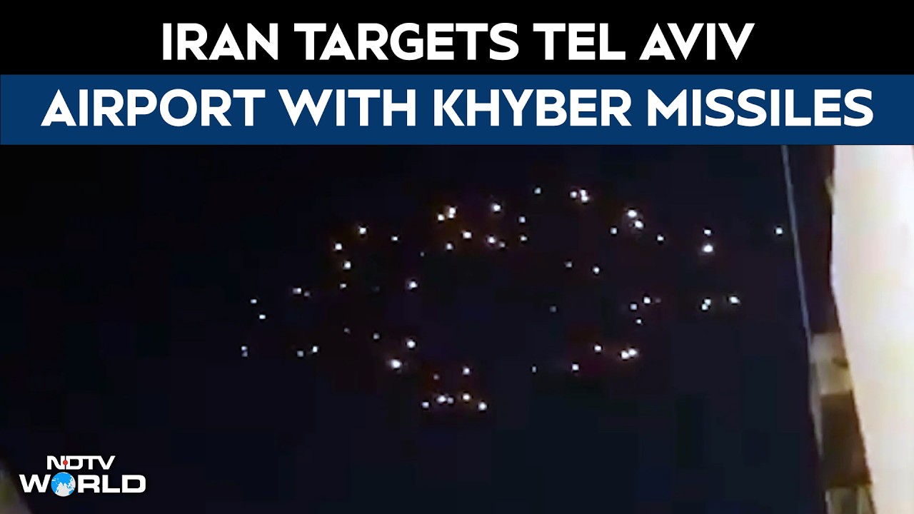 Iran Attacks Israel | Iran Fires Khyber Missiles At Israel's Tel Aviv Airport