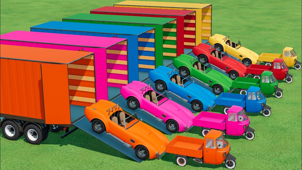 Transporting Luxury Car vs Mini Auto & Delivered with Trucks In Fs22 | Farming Simulator 22