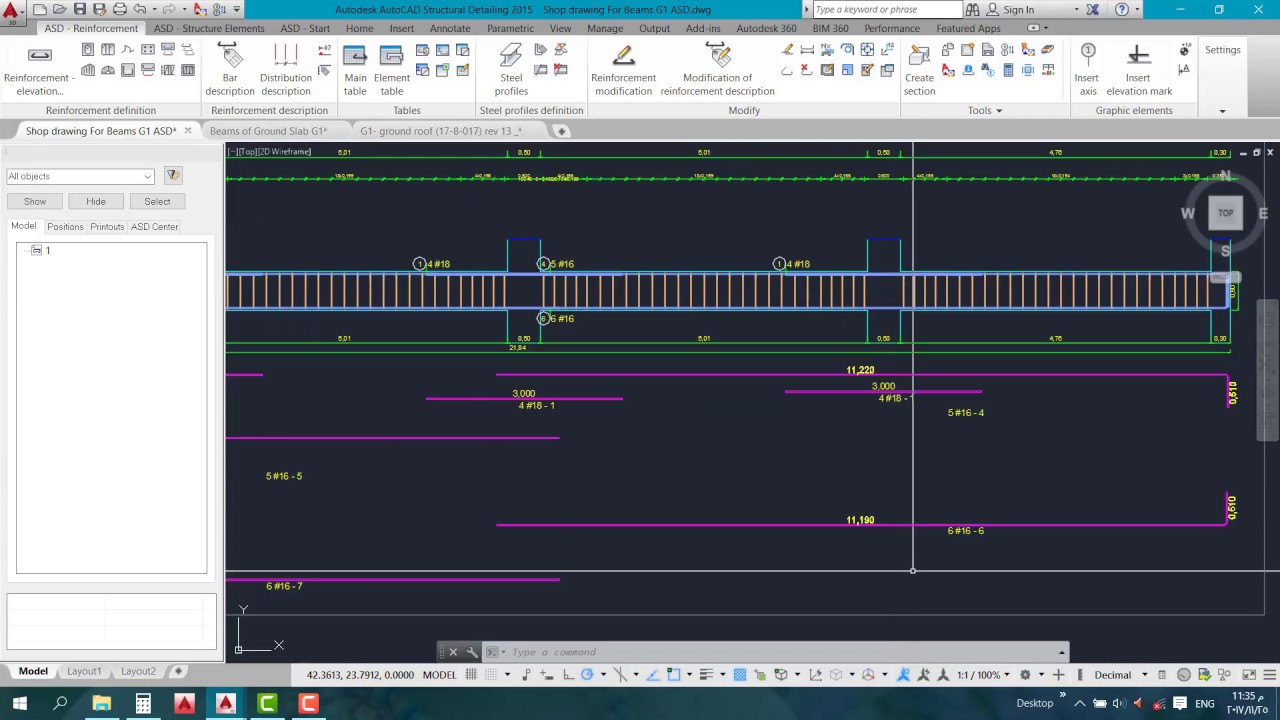 Shop Drawing of Beams By ASD-(Part 7) شوب دروينج الكمرات الأفضل علي الاطلاق م هاني وليم