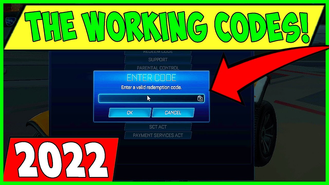 ROCKET LEAGUE CODES 2022 (SHOWING THE WORKING/EXPIRED CODES)