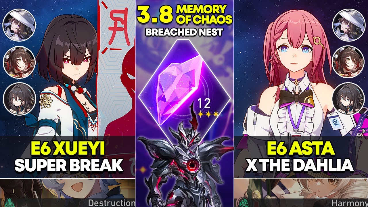 E6 Xueyi Super Break & E6 Asta Super Break | Memory of Chaos 12 | Honkai Star Rail 3.8