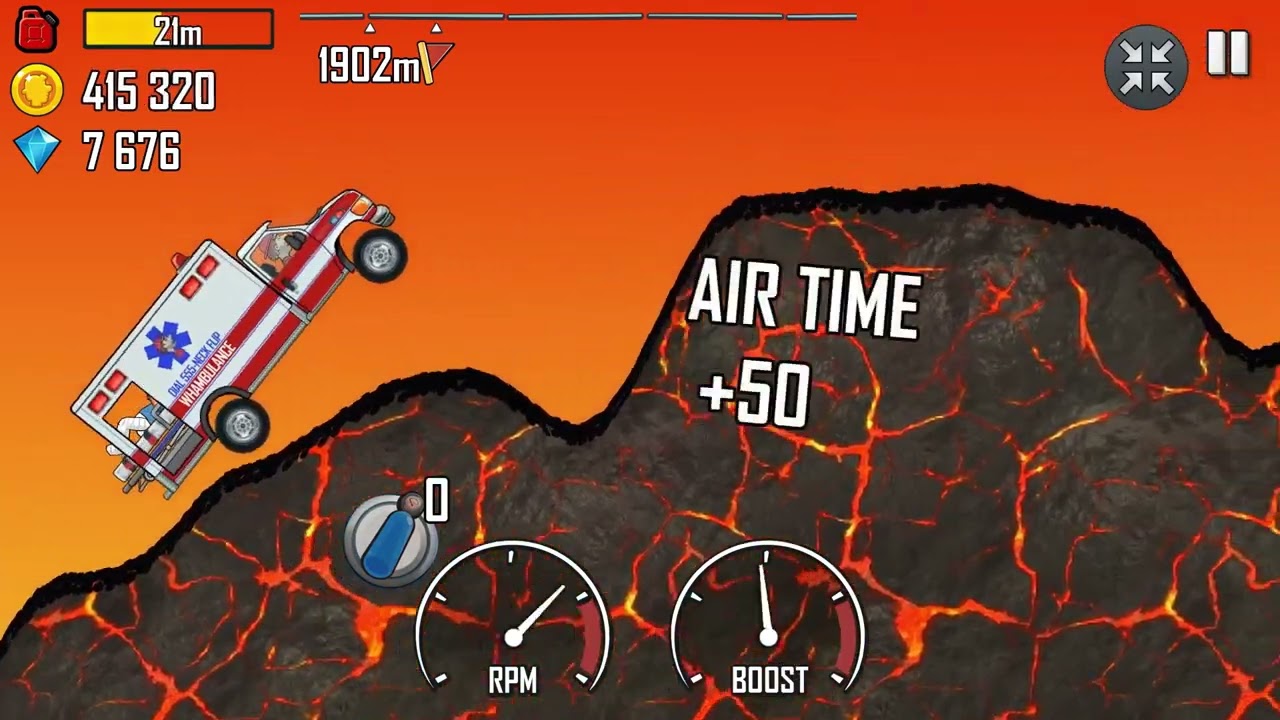 Ambulance In The Volcano | Hill Climb Racing