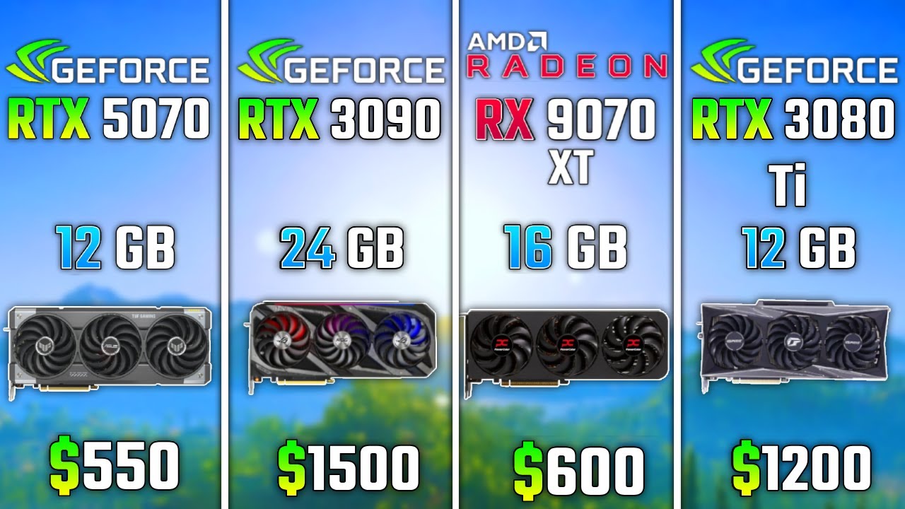 RTX 5070 vs RTX 3090 vs RX 9070 XT vs RTX 3080 Ti | Test in 6 Games