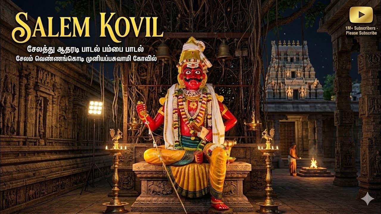 நள்ளிரவில் பூஜை 27-3-2025 சேலம் வெண்ணாங்கொடி முனியப்பன் கோவில் / வாரா வாரா முனியப்பன் பம்பை பாடல் /