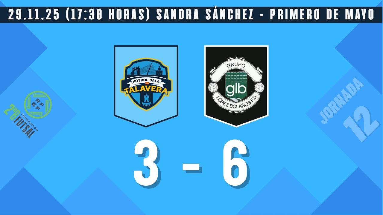 RESUMEN – Aurge Energía FS Talavera – Grupo López Bolaños – (2ª Div B - Grupo IV – J12 - 25/26)