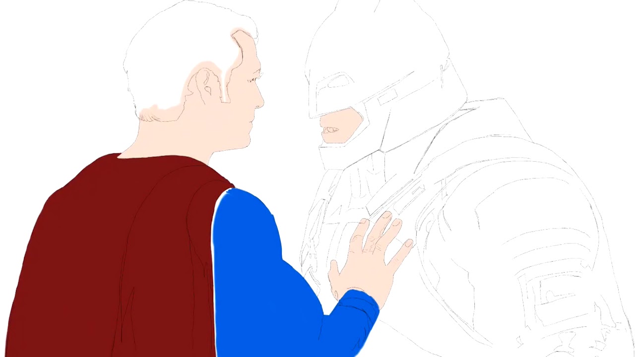 Batman VS Superman time lapse digital art