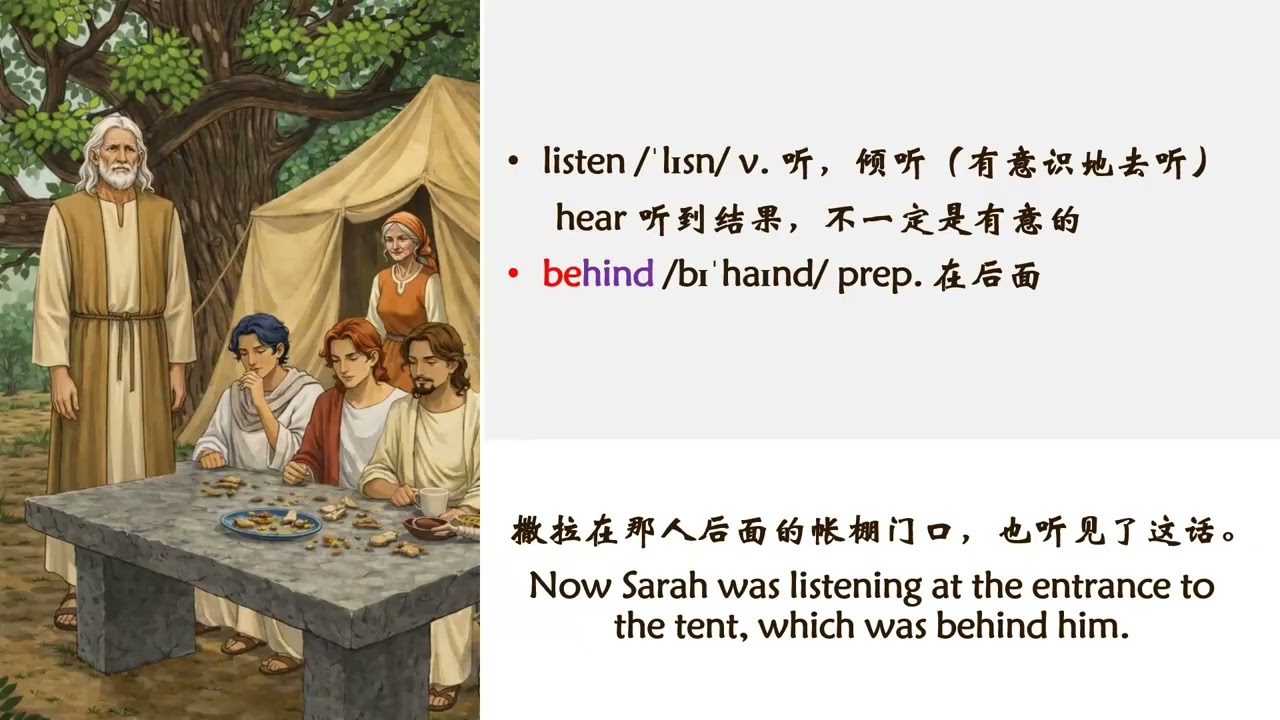 圣经英语 创世记 Genesis 18:9-11