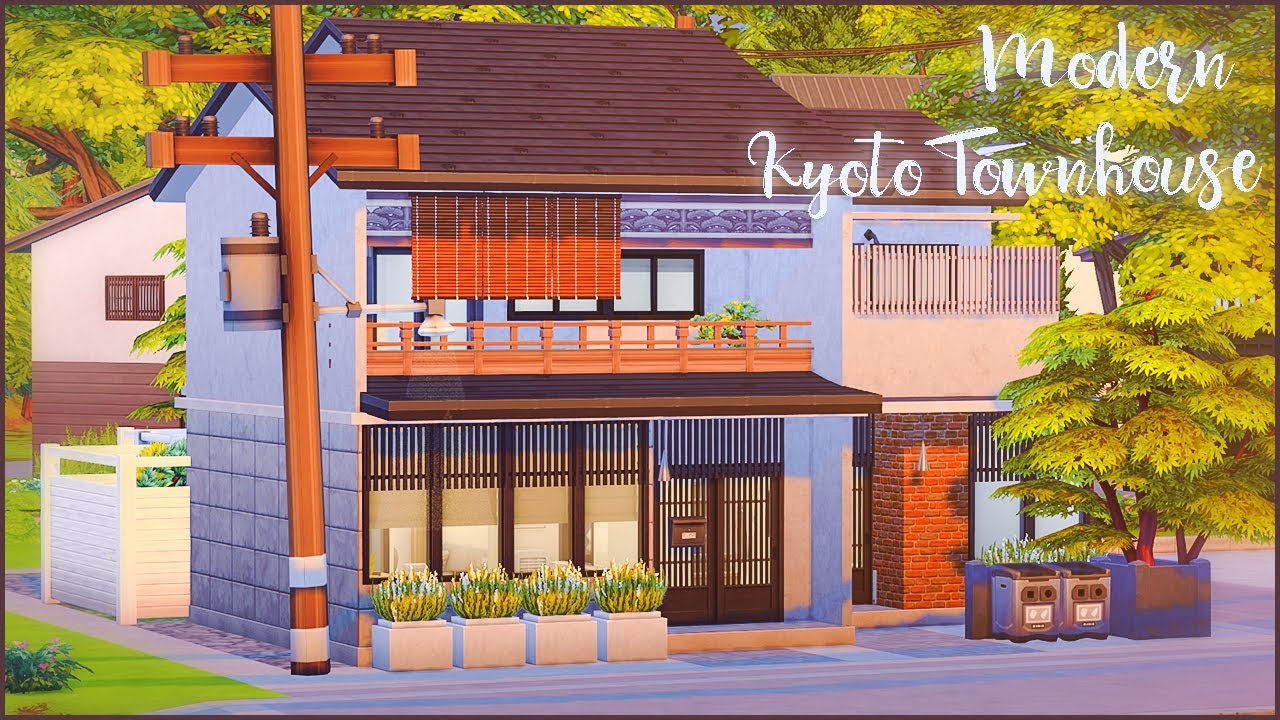 Modern Kyoto Townhouse | SNOWY ESCAPE | Speedbuild | NoCC | THE SIMS 4