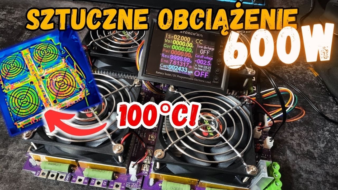 TEST - Sztuczne obciążenie 600W. Czy to się aby nie przegrzewa?