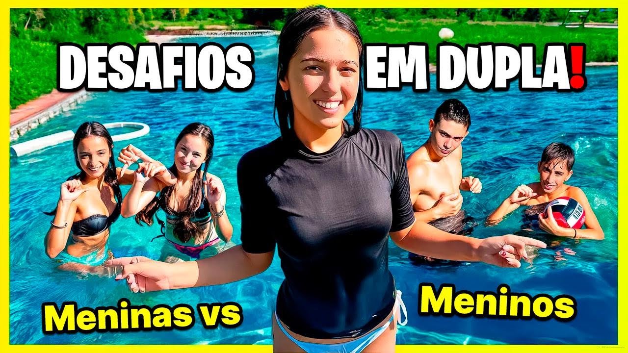 Desafios na piscina 💙💖 *brigamos feio*