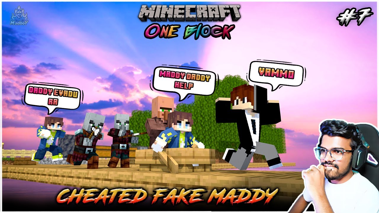 WE CHEATED FAKE MADDY 😎 | ONE BLOCK | Minecraft in Telugu | Maddy Telugu Gamer
