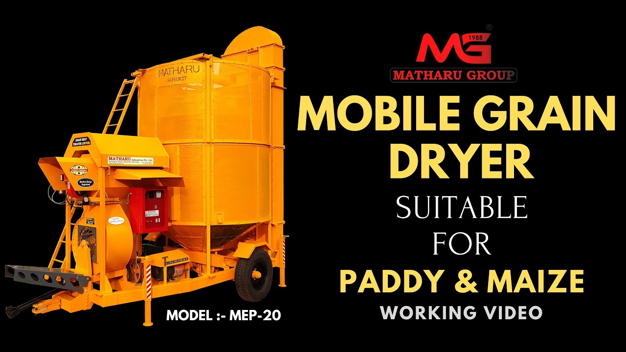 Matharu mobile maize and paddy dryer | capacity 3 ton | INDIA'S first Mobile grain Dryer| 9357750574