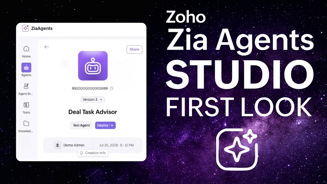 NOWOŚĆ! Pierwsze spojrzenie na Zoho Zia Agent Studio