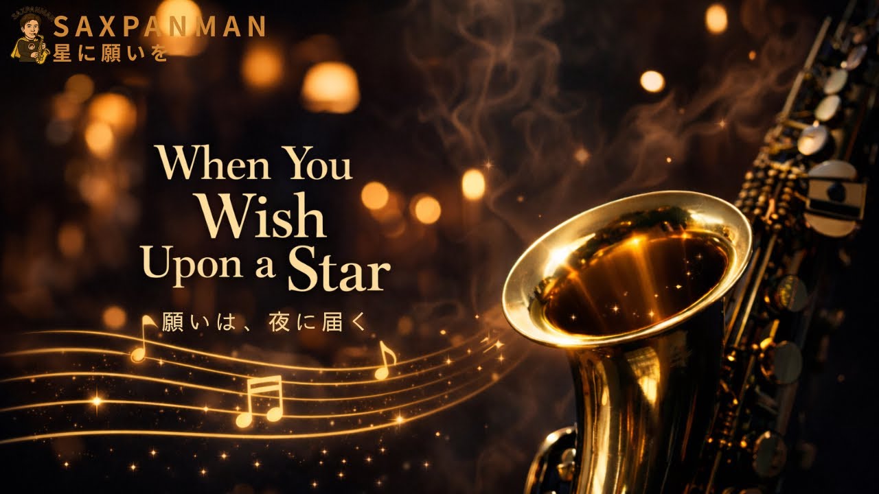 願いは夜に届く| When You Wish upon a Star – Night Jazz Sax Cover | SAXPANMAN  #smoothjazzinstrumental 