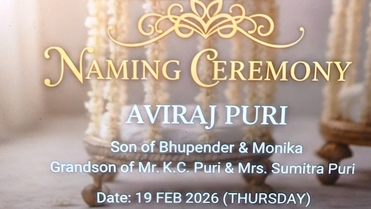 Aviraj Naming Ceremony - 19th February,2026