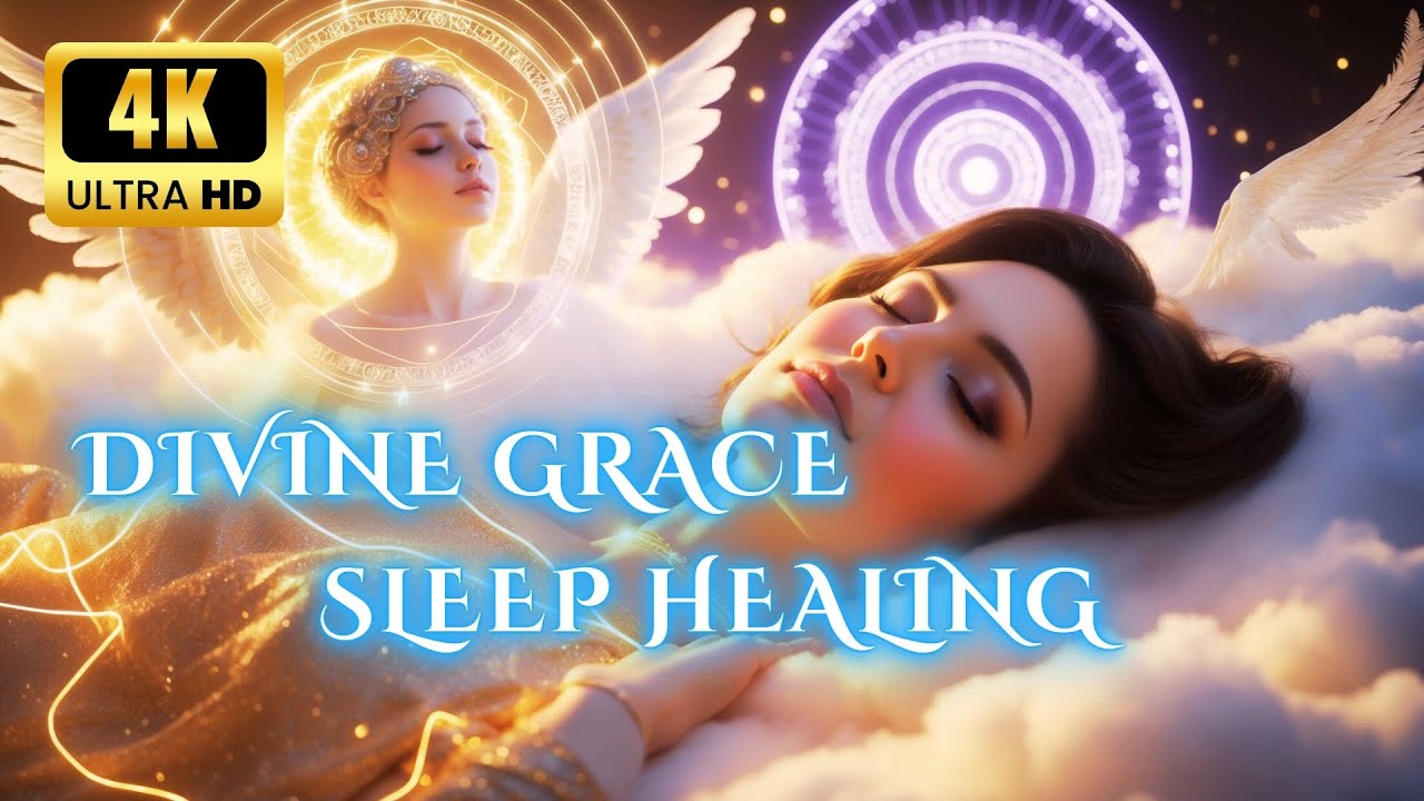444Hz • 528Hz • 963Hz | Divine Grace Sleep Healing | Delta Deep Sleep Music | Angelic Golden Light
