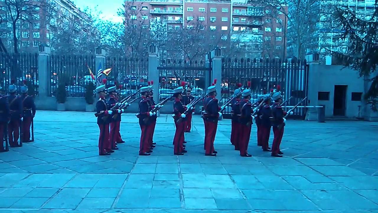 Salvas de honor a los ca&iacute;dos. Visita Panetta