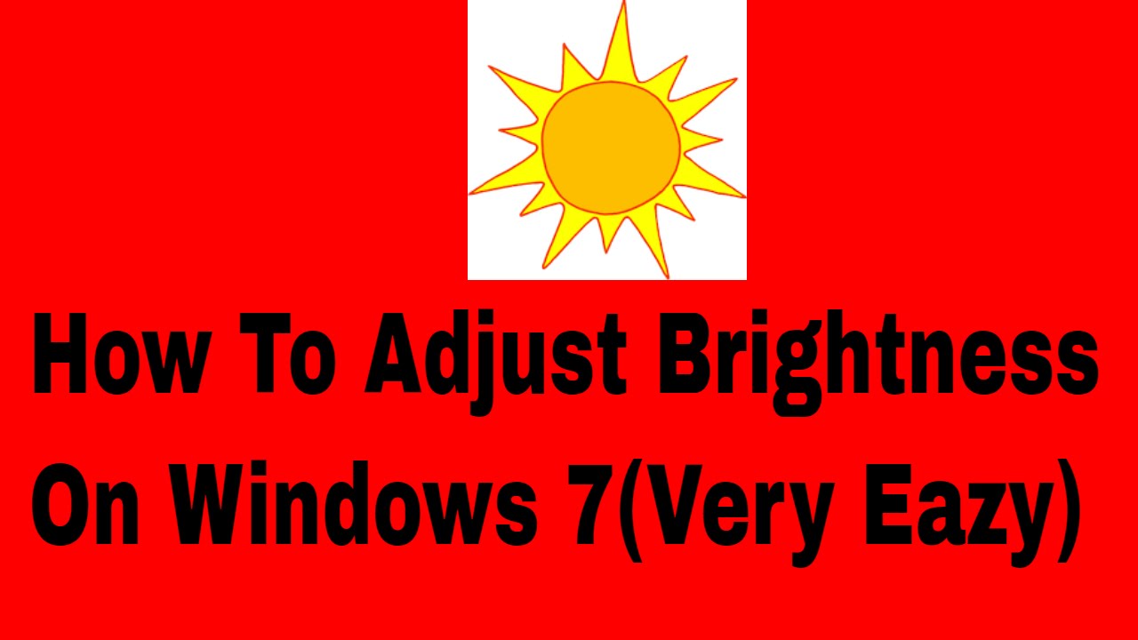 how to adjust screen brightness in desktop windows 7(EAZY)