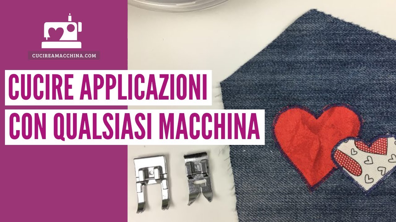 Come cucire un'applicazione con punto zigzag e piedino aperto
