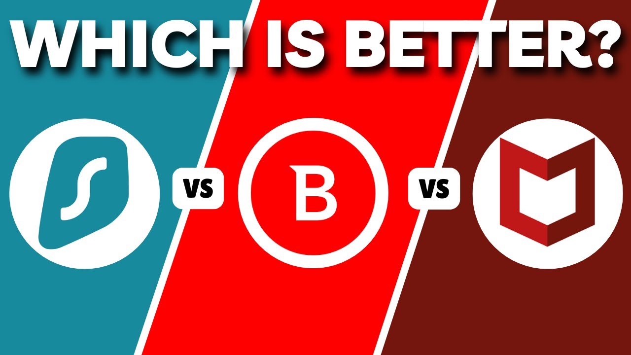 Surfshark vs Bitdefender vs Mcafee | Which Cybersecurity Software is BETTER in 2025?