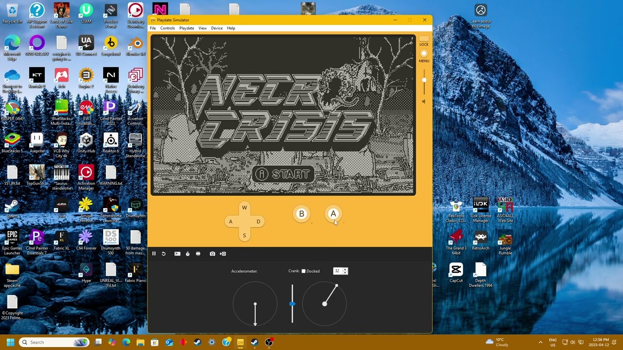 NECROCRISIS (PC, itch) Playdate Simulator - 01 - Playing the game