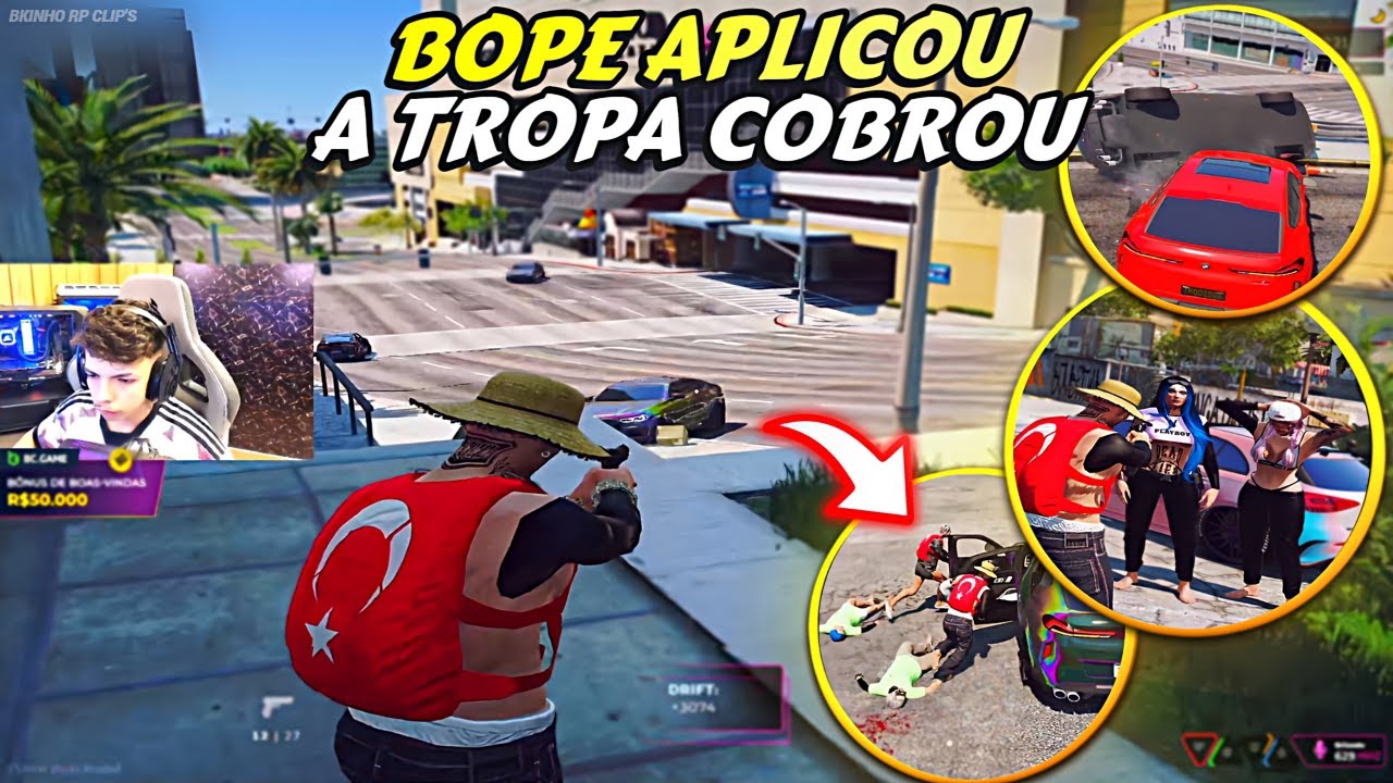 TROPA DA BOPE POCOU A TURQUIA E FORAM COBRADOS | BK PASSOU A NETA - BKINHO RP CLIP'S