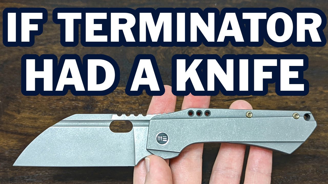 Cyberpunk Robot Knife Glory - WE Roxi 3 Todd Knife & Tool - Small Details Overview - Titanium Knife