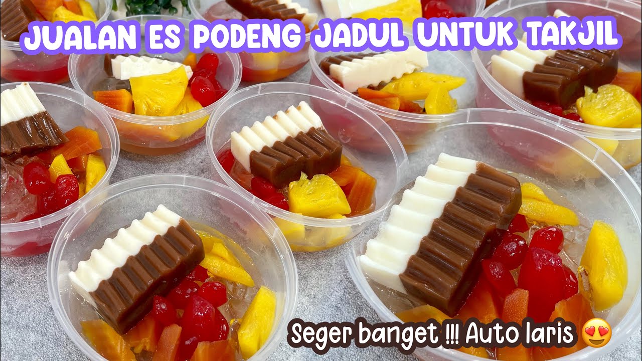 ES PODENG BIKIN TAHUN LALU BANJIR ORDERAN BUAT TAKJIL !! IDE JUALAN ES PODENG JADUL 🤤