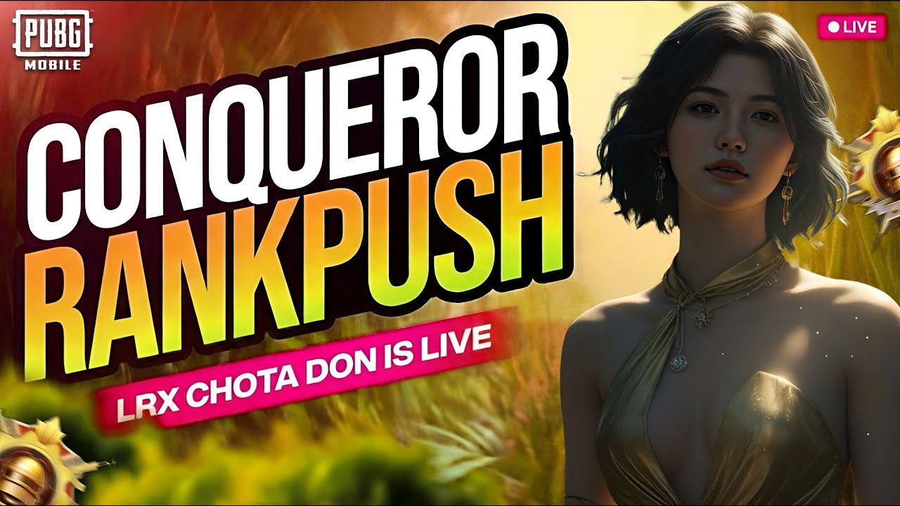 👑 Conqueror Rank Push LIVE 🔥 | New Witherbloom Set 🌿✨ | PUBG Mobile / BGMI