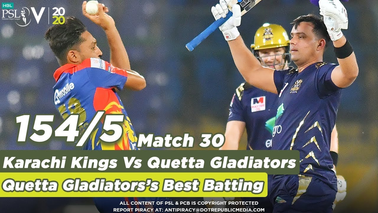 Quetta Batting | KHI Kings Vs Quetta Gladiators | 2nd Inning Highlight | Match 30 | HBL PSL 5|MB2