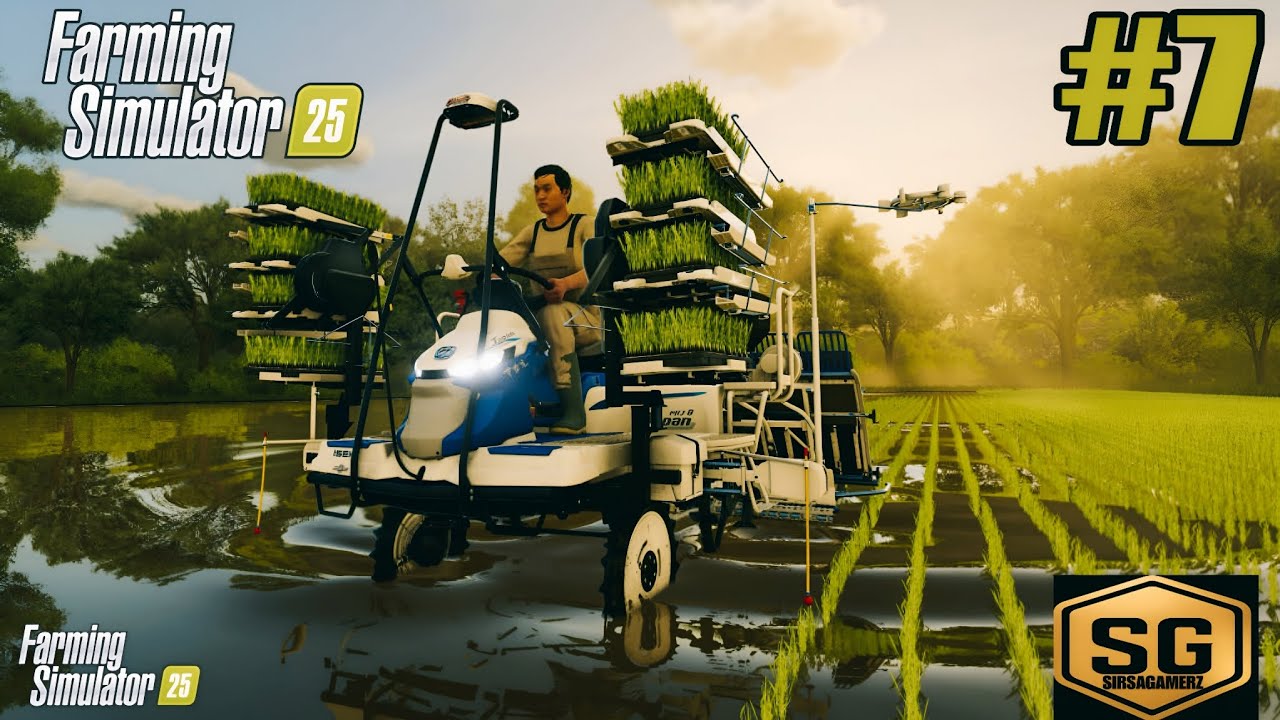 I PLANTING RICE AT MY FARM! FARMING SIMULATOR 25 #7 