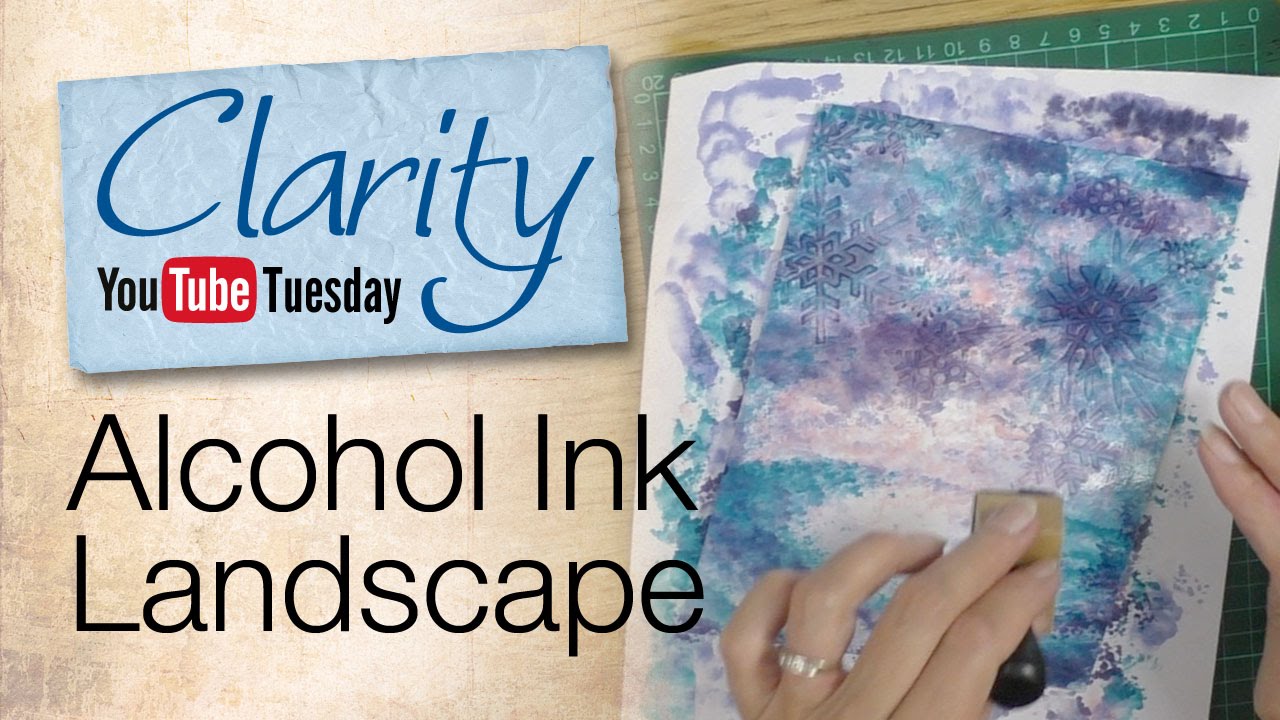 Stamping How To - Alcohol Ink Landscape