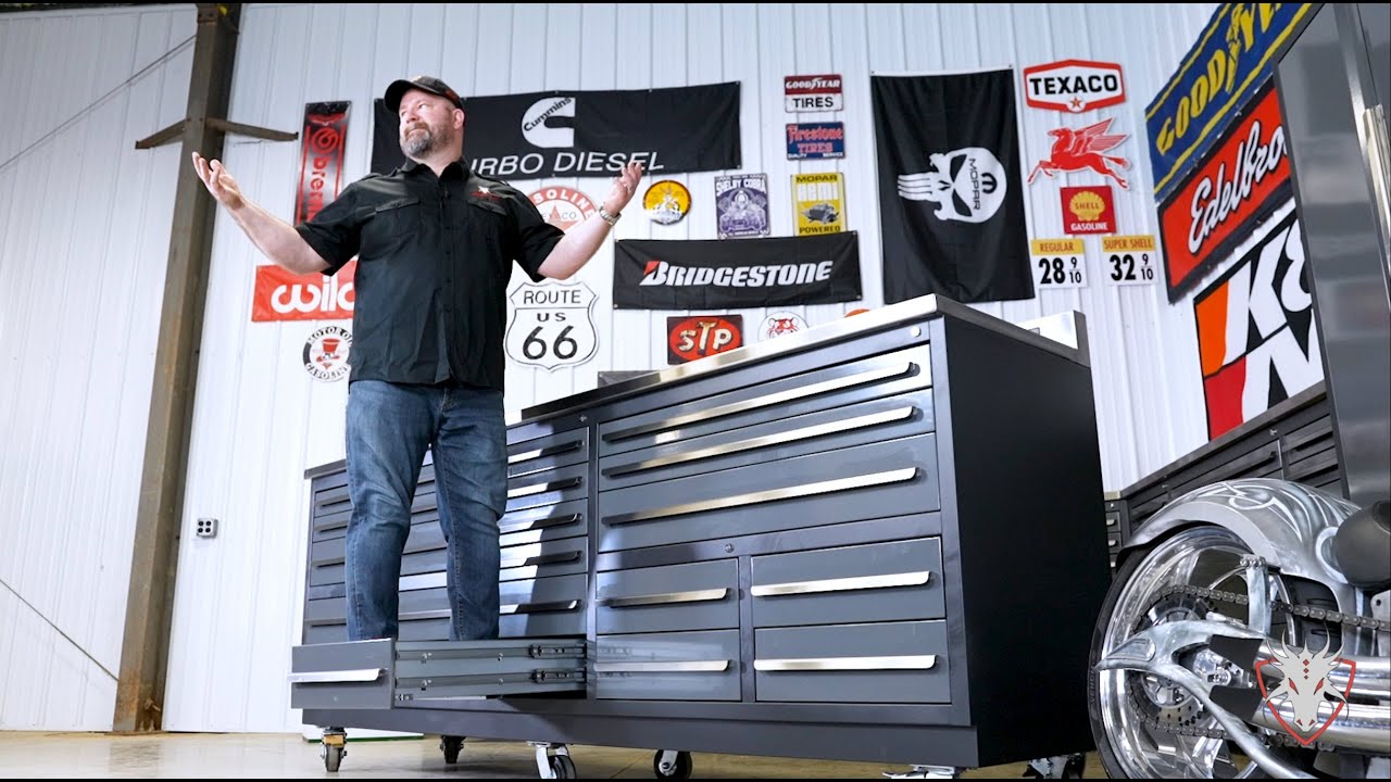 Новый верстак с 20 выдвижными ящиками и сменными ящиками!