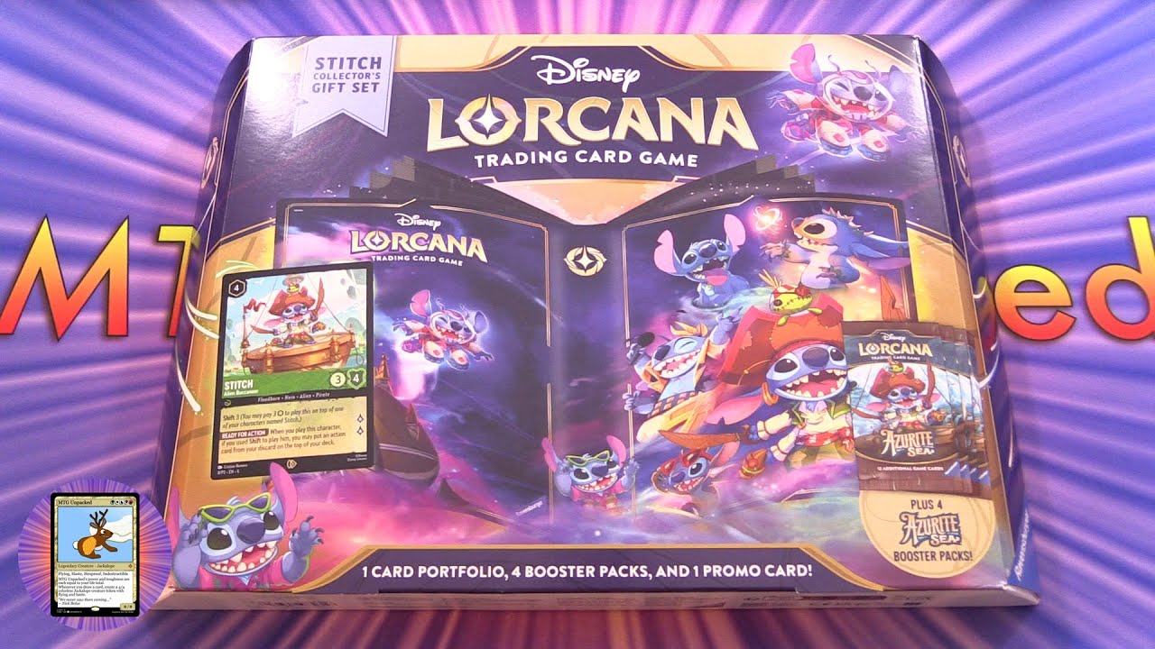 Disney Lorcana Azurite Sea Stitch Collector's Gift Set Opening