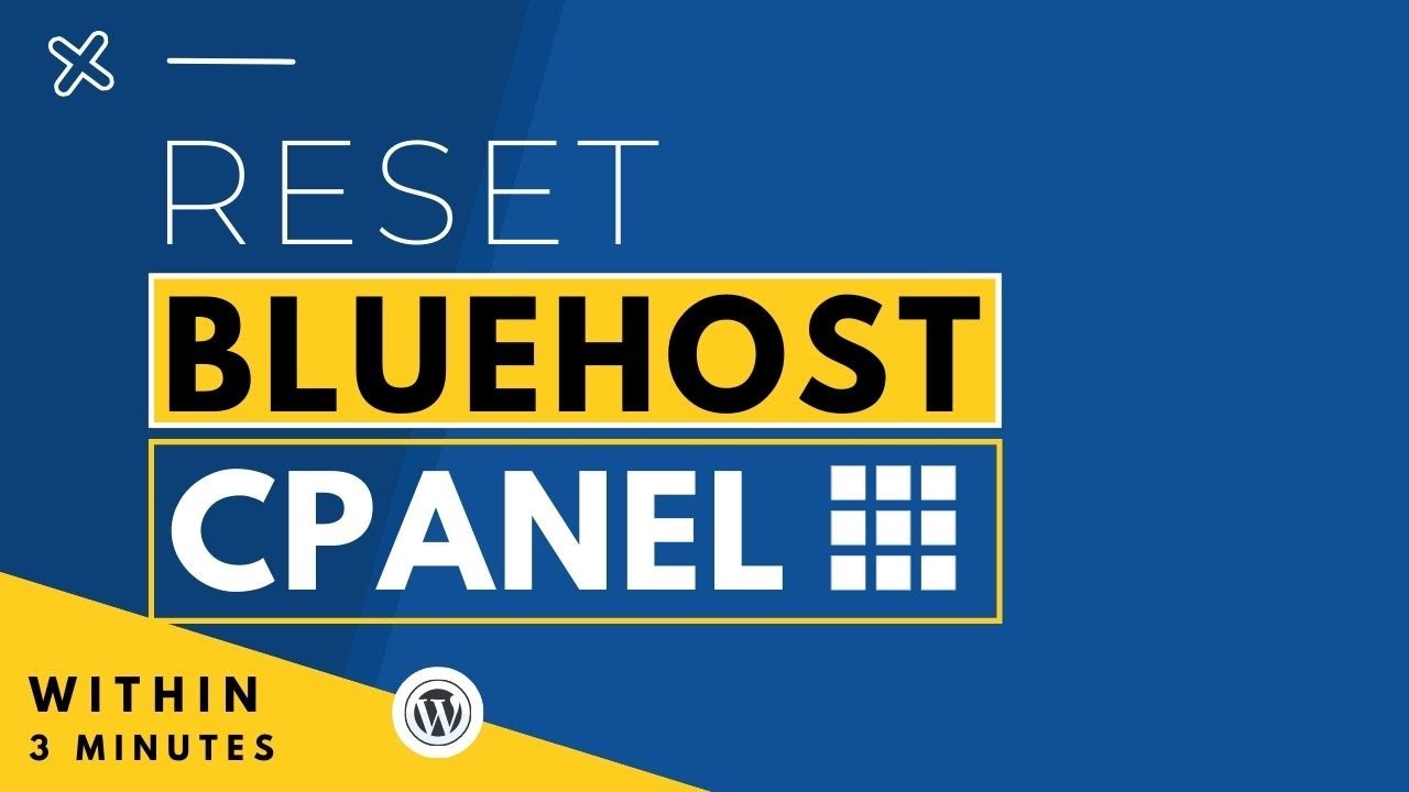 How To Reset BlueHost Cpanel 2025 | Factory Reset Cpanel & Bluehost Account